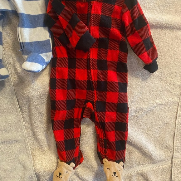 🎉💙Bundle Carter’s Sleepers, 4 Fleece, Boys, Size 6m - Picture 2 of 12
